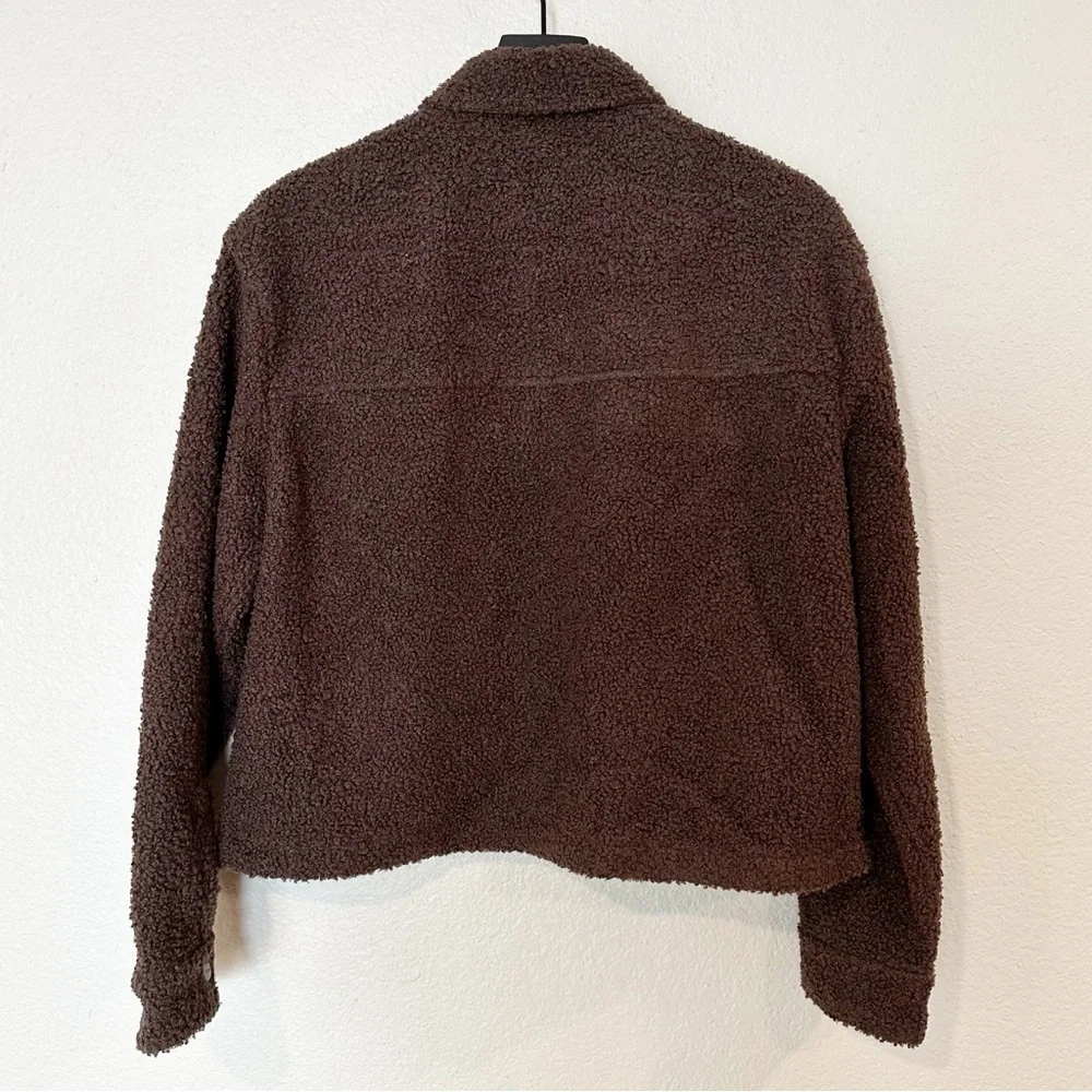 Vuori Jacket Womens M Sycamore Short Shirt Jacket Snap Button Fleece Brown Java - Picture 7 of 9